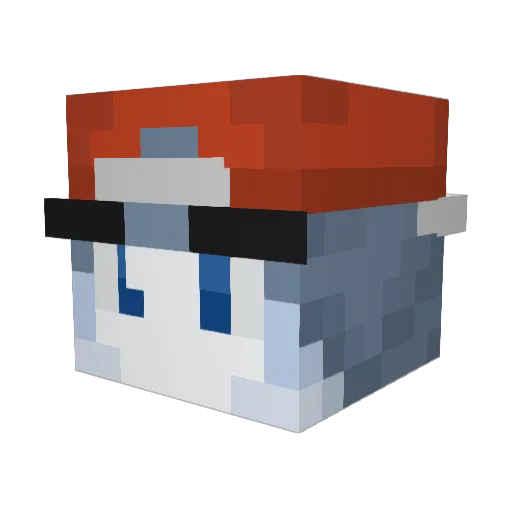 MasongX Minecraft avatar head, 3D render