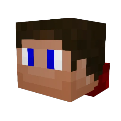 Masood Minecraft avatar head, 3D render