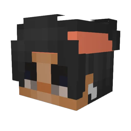 Maspn Minecraft avatar head, 3D render