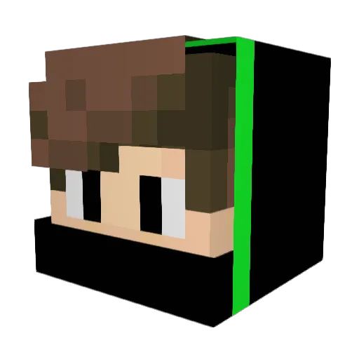 Masquerader Minecraft avatar head, 3D render