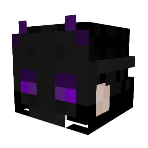 Masqueraven Minecraft avatar head, 3D render