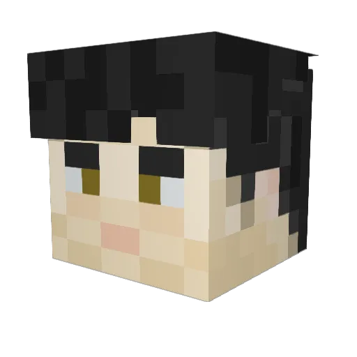 MassBox21 Minecraft avatar head, 3D render