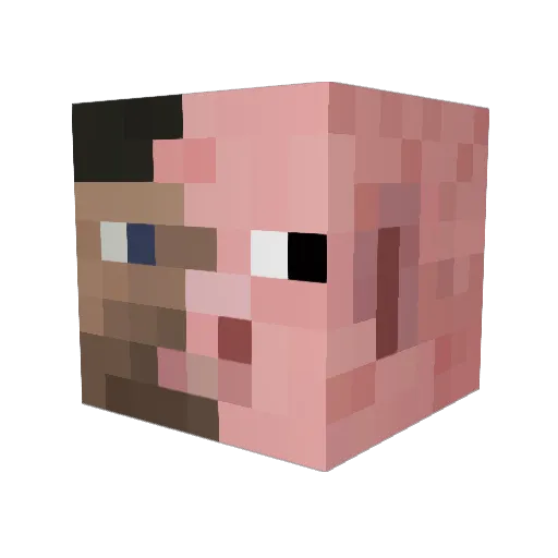 MassEffector Minecraft avatar head, 3D render