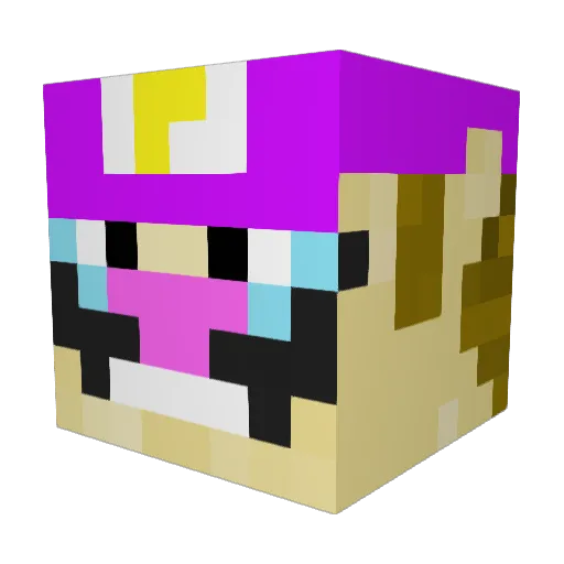 MassFlass Minecraft avatar head, 3D render