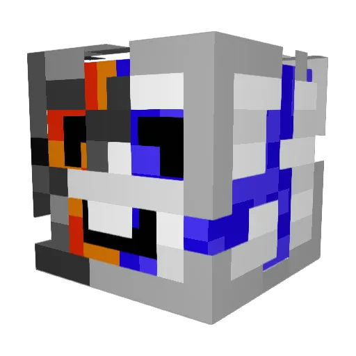 MassHysterical Minecraft avatar head, 3D render