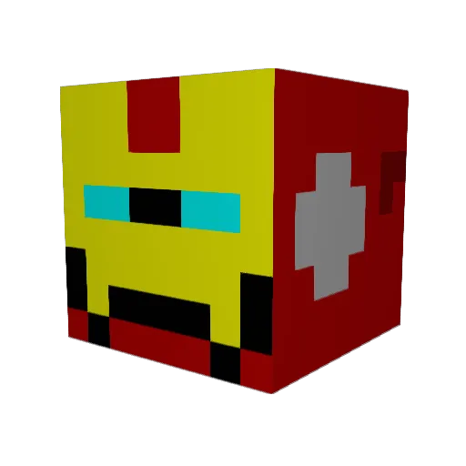 MassLuck Minecraft avatar head, 3D render