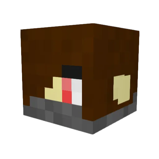 MassViolence Minecraft avatar head, 3D render