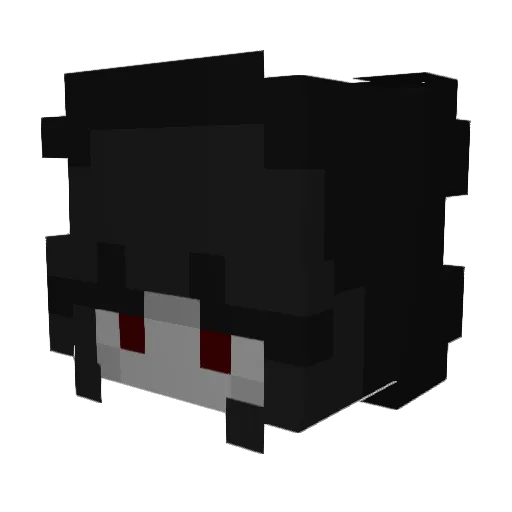 Massacrx Minecraft avatar head, 3D render