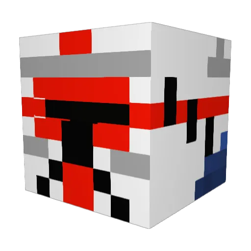 Massadict Minecraft avatar head, 3D render