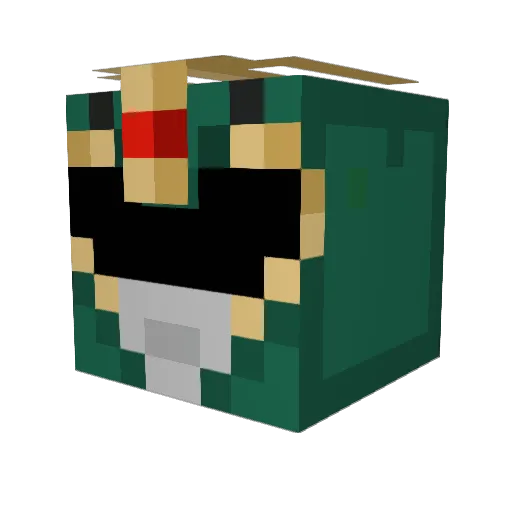 Masscaveman Minecraft avatar head, 3D render