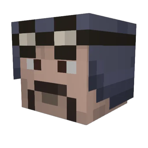 Massdal Minecraft avatar head, 3D render