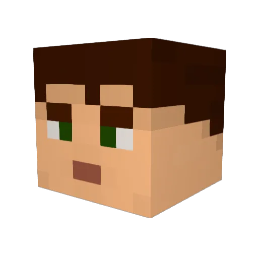 Massedil Minecraft avatar head, 3D render