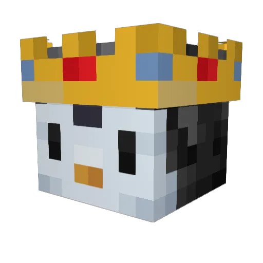 Massett Minecraft avatar head, 3D render
