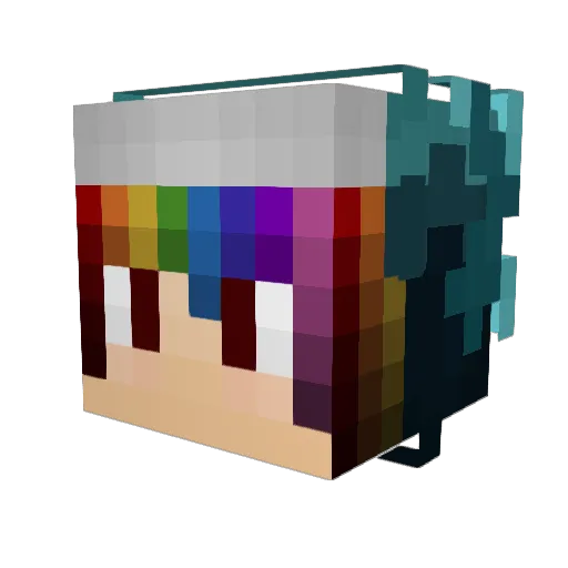 Masshio Minecraft avatar head, 3D render