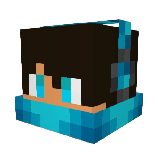Massify Minecraft avatar head, 3D render
