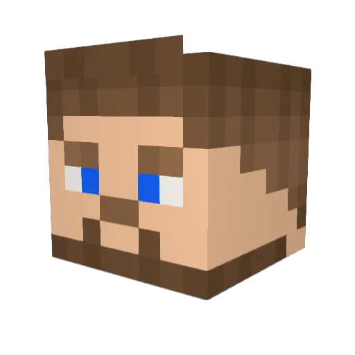 Massih7 Minecraft avatar head, 3D render