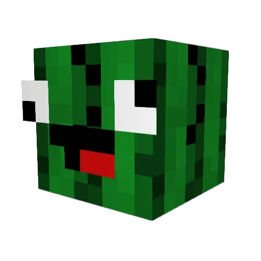 Massiiii Minecraft avatar head, 3D render