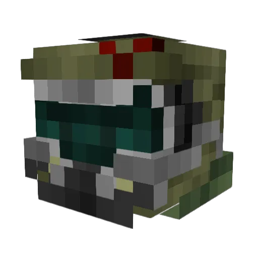 MassiveFloppa Minecraft avatar head, 3D render