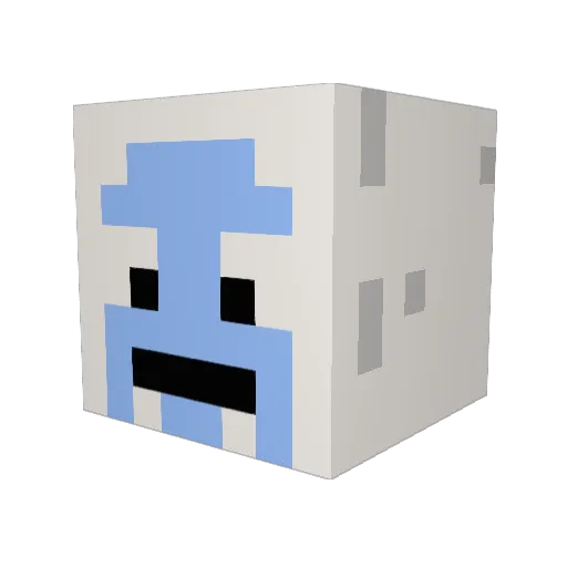 MassiveFruit Minecraft avatar head, 3D render