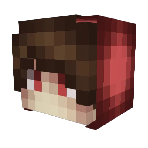 MassiveMammoth Minecraft avatar head, 3D render