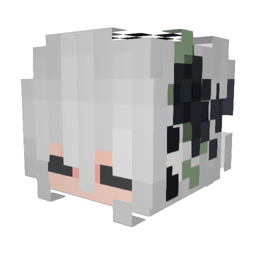 MassiveMonke Minecraft avatar head, 3D render