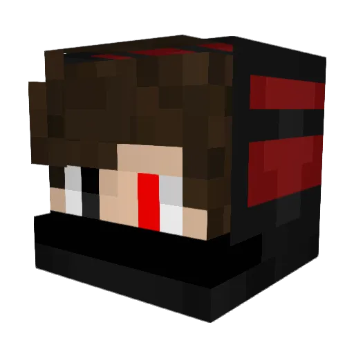 MassiveShot Minecraft avatar head, 3D render