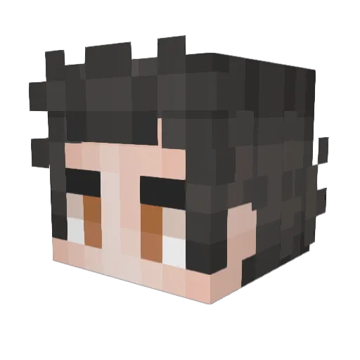 Masskl Minecraft avatar head, 3D render