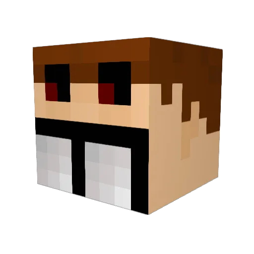 Masslr Minecraft avatar head, 3D render