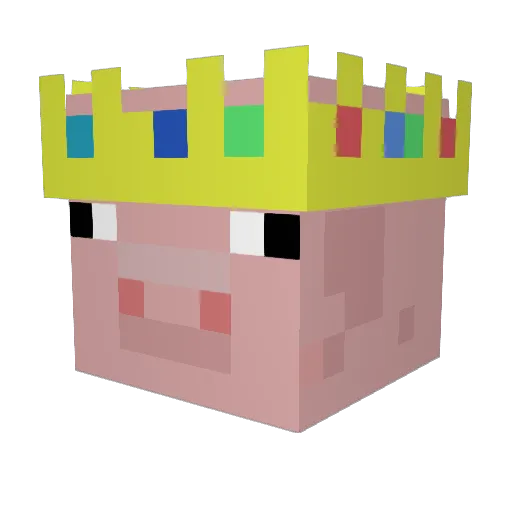 MassyP123 Minecraft avatar head, 3D render