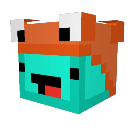 Mast232 Minecraft avatar head, 3D render
