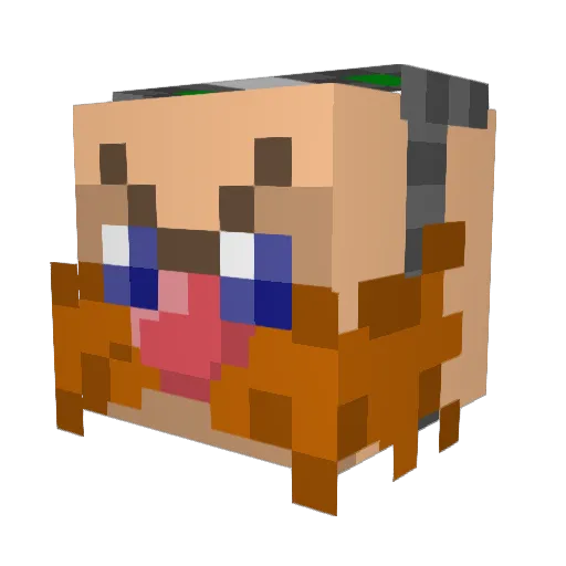 MastaPlan Minecraft avatar head, 3D render