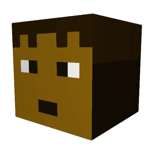 MastarJD Minecraft avatar head, 3D render