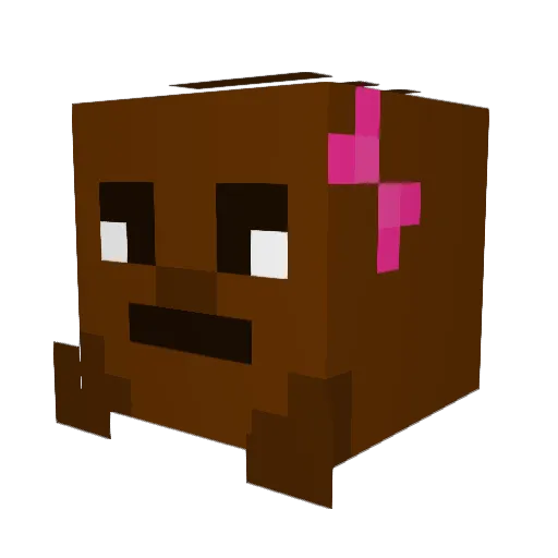 Masteman Minecraft avatar head, 3D render