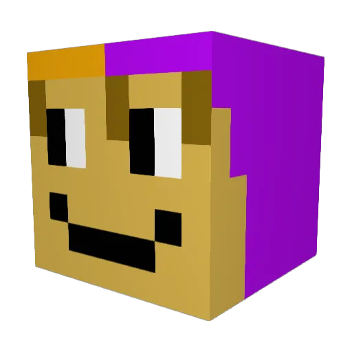 MasterAH Minecraft avatar head, 3D render