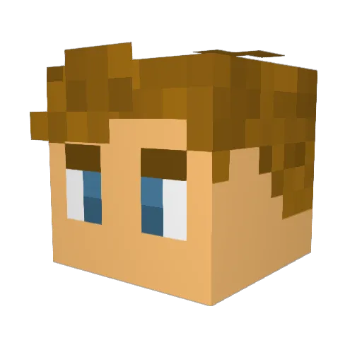 MasterAlcor Minecraft avatar head, 3D render