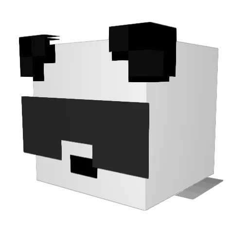 MasterBaBa Minecraft avatar head, 3D render