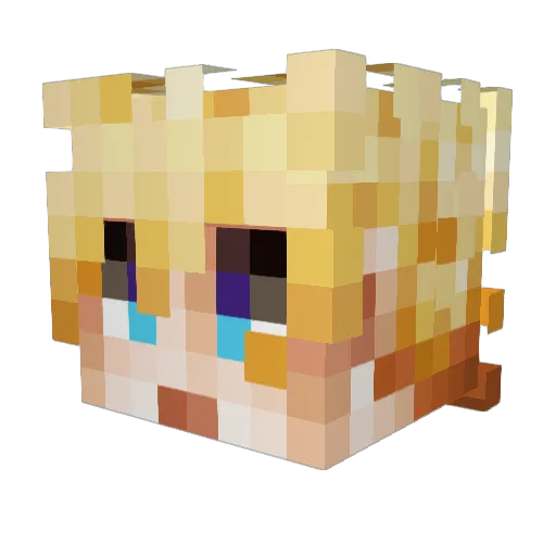 MasterBadr Minecraft avatar head, 3D render