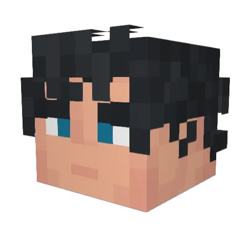 MasterBean19 Minecraft avatar head, 3D render