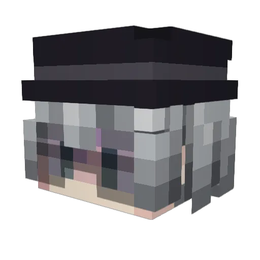 MasterBlackCloud Minecraft avatar head, 3D render