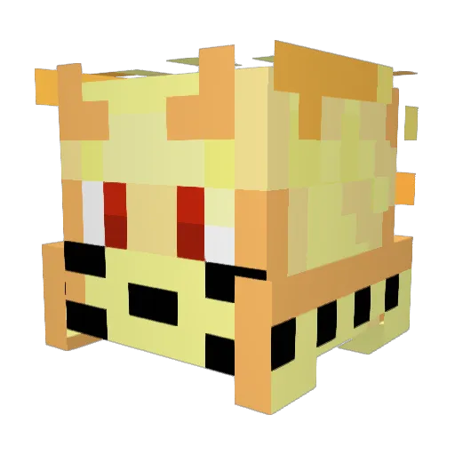 MasterBlock13 Minecraft avatar head, 3D render