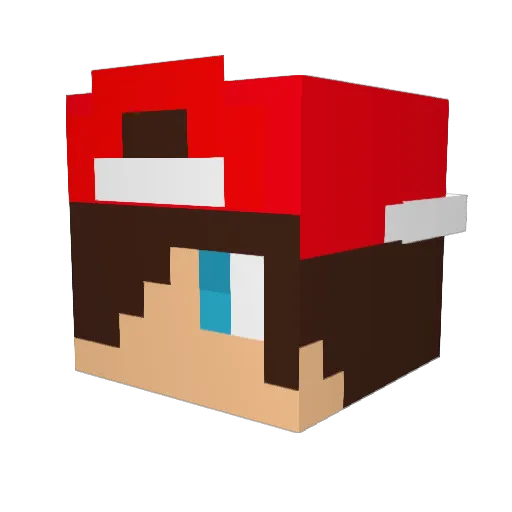 MasterBricks2000 Minecraft avatar head, 3D render