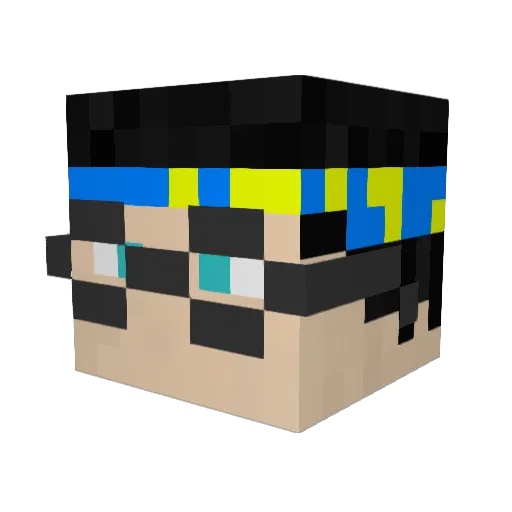 MasterCJ123 Minecraft avatar head, 3D render