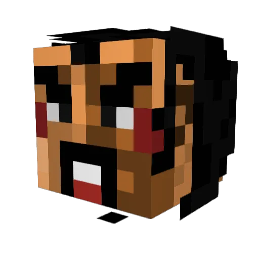MasterCPA14 Minecraft avatar head, 3D render