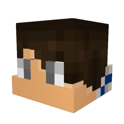 MasterChefXD Minecraft avatar head, 3D render