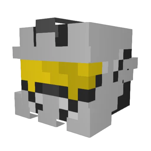 MasterChiefDark Minecraft avatar head, 3D render
