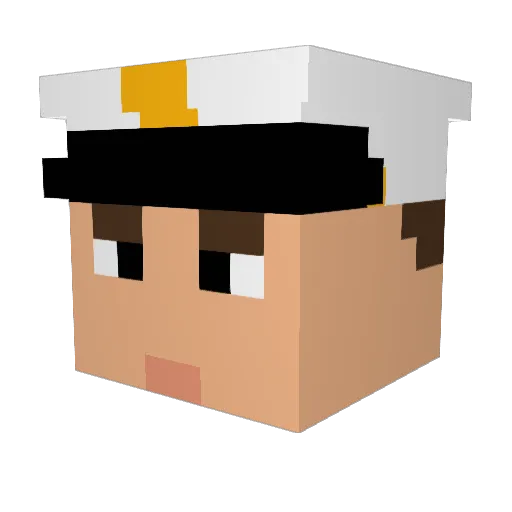 MasterChili Minecraft avatar head, 3D render