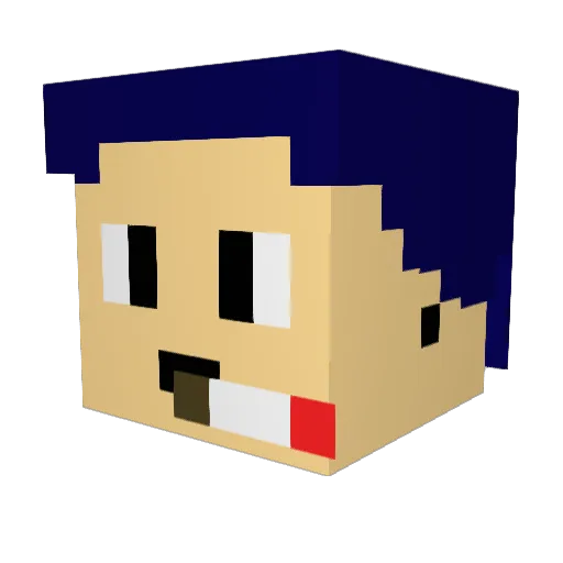 MasterChopper Minecraft avatar head, 3D render