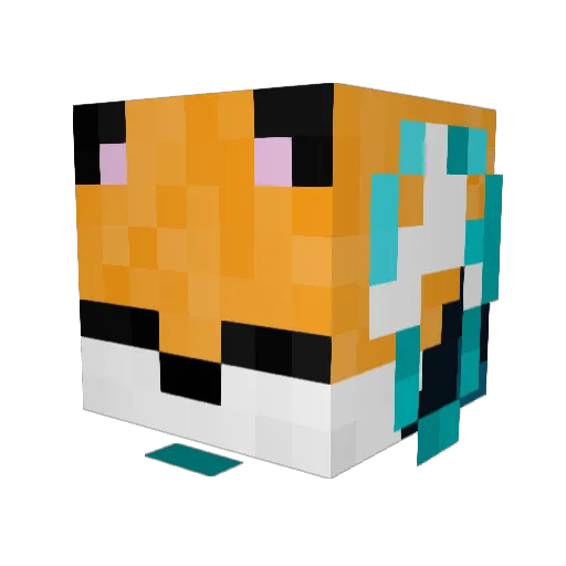 MasterDanji Minecraft avatar head, 3D render
