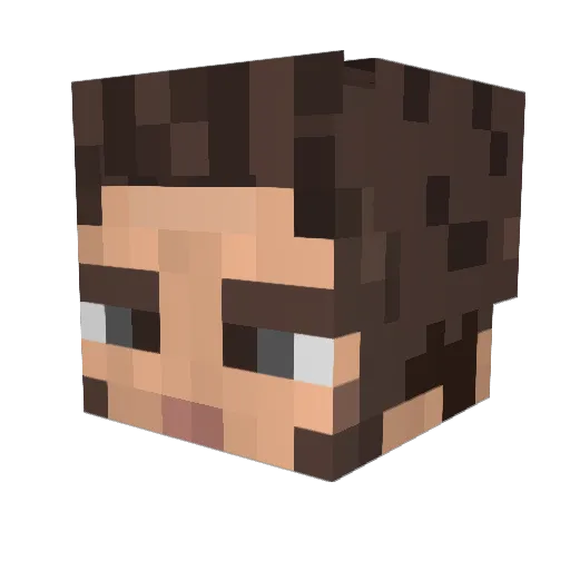 MasterDave_ Minecraft avatar head, 3D render