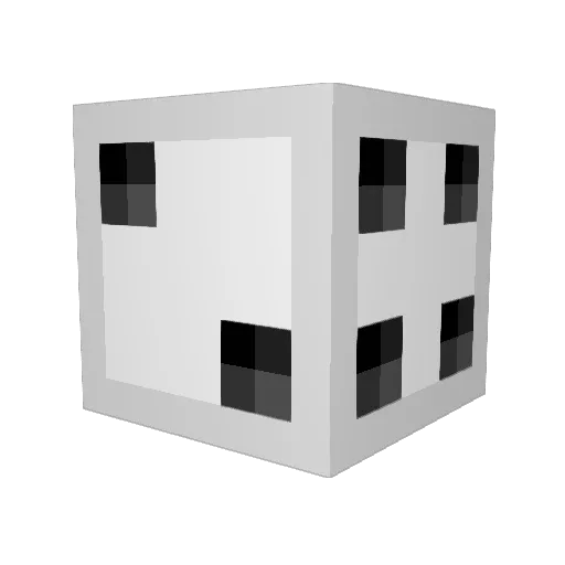 MasterDice Minecraft avatar head, 3D render